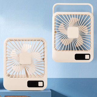 Q3 พัดลมตั้งโต๊ะ พัดลม Portable Desk Fan USB Rechargeable Cooling Fan With 5 Speed Powerful Wind