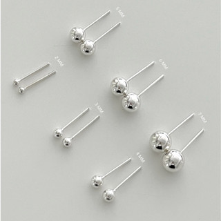 (stud earrings) : DOT STUD EARRINGS silver925 / ต่างหูหมุดเงินแท้ต่างหูปักก้าน ต่างหูเงินแท้ / YOUR WISHLIST