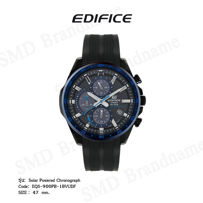 CASIO EDIFICE นาฬิกาข้อมือ รุ่น Solar Powered Chronograph Code: EQS-900PB-1BVUDF
