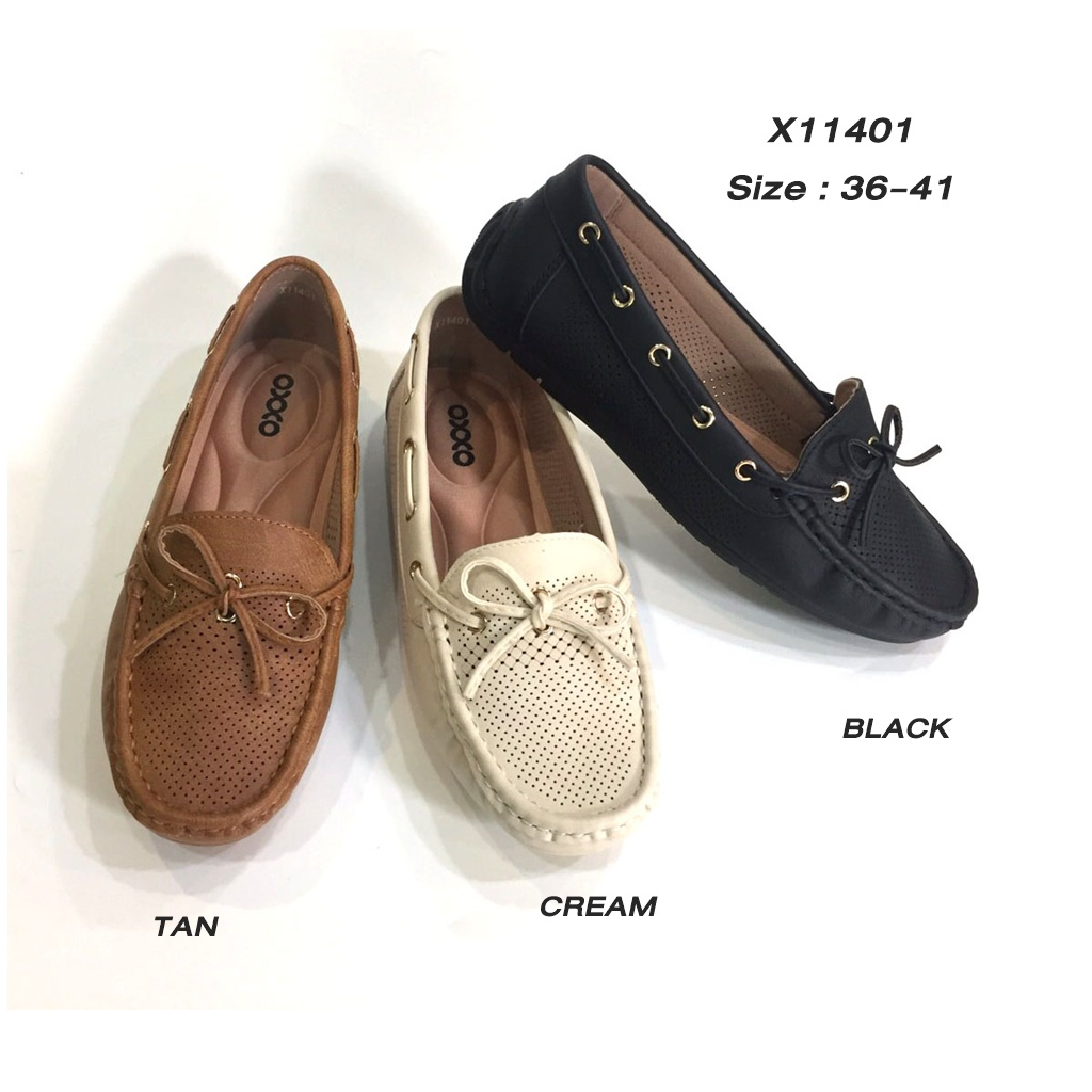 prettycomfort รองเท้าคัชชูส้นเตี้ย  เพื่อสุขภาพหนังนิ่ม  แฟชั่น ส้นแบน พี้นสูง1cm. ใส่สบาย X11401