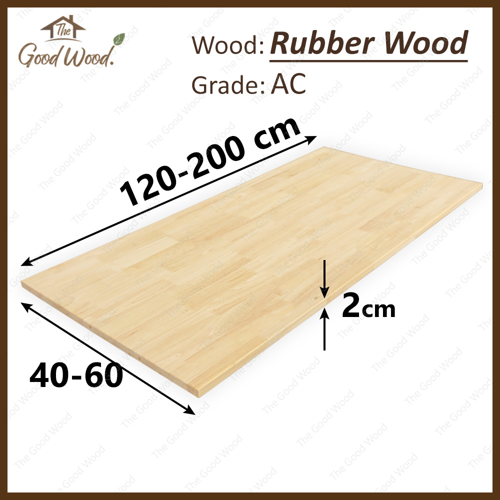 (จัดส่ง 1-2 วัน) หน้าโต๊ะ ไม้พารา หนา 20mm. กว้าง40-60cm. x ยาว 120-200cm. เกรดAC ต่อฟันปลา ท็อปโต๊ะ