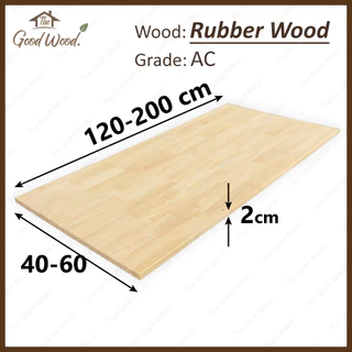 (จัดส่ง 1-2 วัน) หน้าโต๊ะ ไม้พารา หนา 20mm. กว้าง40-60cm. x ยาว 120-200cm. เกรดAC ต่อฟันปลา ท็อปโต๊ะ