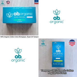 o.b. organic® 100% Organic Cotton 24 Tampons ผ้าอนามัยแบบสอด ทำจากผ้าฝ้าย