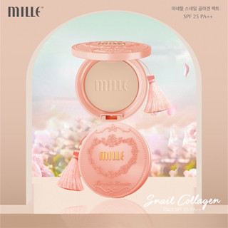 Mille แป้งสเนลคอลลาเจน Mineral Snail Collagen Pact SPF25 PA++ 11 g.