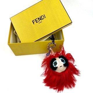 CLEARANCE SALE!! Fendi charm monster สีแดง เฟนดิ ห้อยกระเป๋า หรือ พวงกุญแจ น่ารัก ของแท้ ตกแต่งประเป๋า ตุ๊กตา