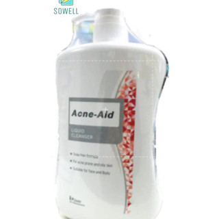 Acne Aid ขนาดใหม่ 900ml ขวดปั้ม (สีแดง)​