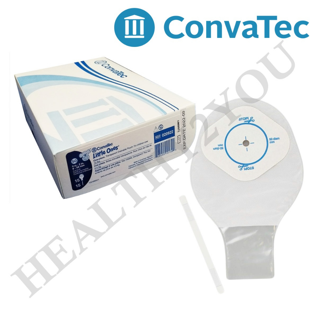Convatec Little Ones ถุงอุจจาระหน้าท้องแบบชิ้นเดียว สำหรับเด็ก 8-50 มม. (1 ถุง)
