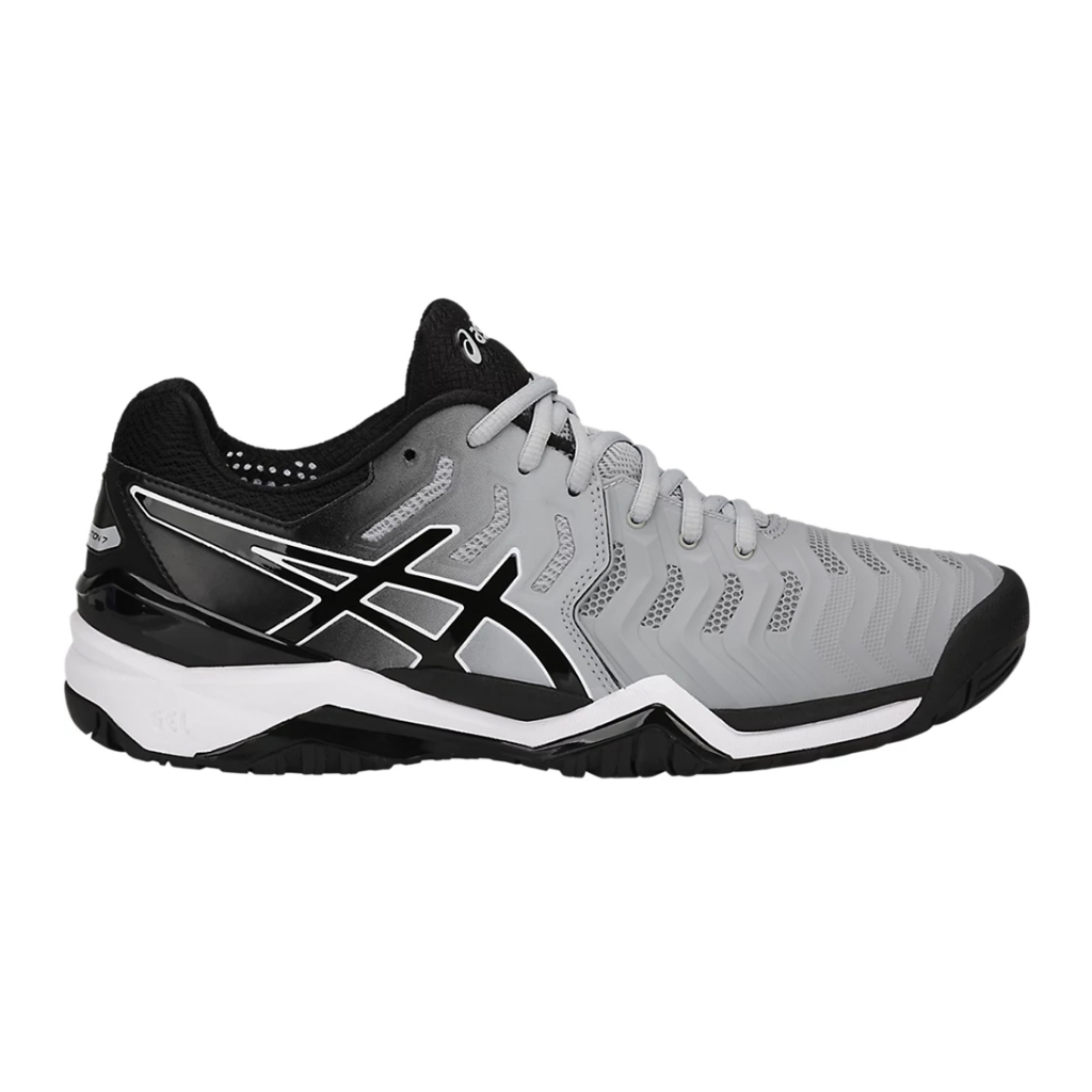 Asics รองเท้าเทนนิสผู้ชาย Gel-Resolution 7 | Mid Grey/Black/White ( E701Y-9690 )