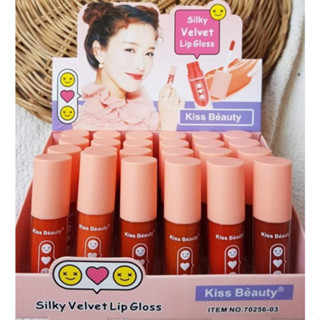 kiss beauty silky velvet lip gloss 6 Pieces set 70256-03(24pcs in a box)