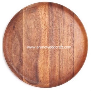 จานกลมจามจุรี l Acacia Wood Round Plate