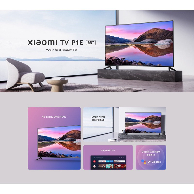 (ยังไม่ได้ใช้) MI ANDROID LED TV P1E 65 นิ้ว สีดำ