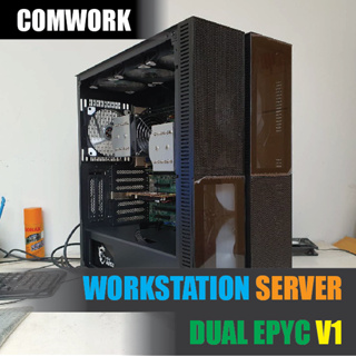 คอม 128 เธรด | ซีพียู 2.3-3.3GHz DUAL AMD EPYC 7452 | เมนบอร์ด DUAL CPU | แรม 32GB-256GB | M.2 NVMe | SERVER WORKSTATION