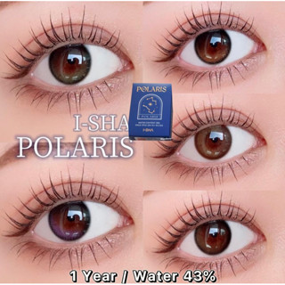 I sha รุ่นPolaris รายปี (ค่าสายตา-300ถึง-800) (วัสดุ silicone hydrogen อมน้ำ43%) I-sha idollens