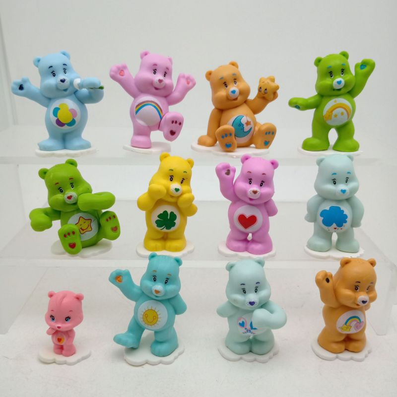 โมเดลหมีcare bear หมีแคร์แบร์ตกแต่งเค้ก เซ็ต12ตัว