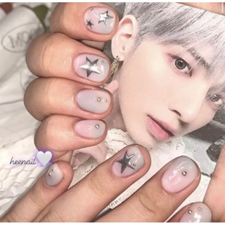 เล็บปลอมพร้อมติด 💅🏻 Star paint -v.2  ✨handmade สีเจลแท้💯 (ฟรีกาวและตะไบ)  ✳️