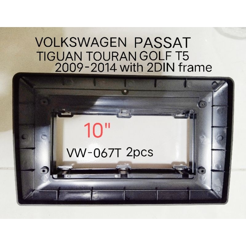 หน้ากากวิทยุ VW VOLKSWAGEN PASSAT TIGUAN GOLF TOURAN T5 ปี 2009-2011 พร้อมหน้ากาก2DIN สำหรับเปลี่ยนจอ ANDROID9'