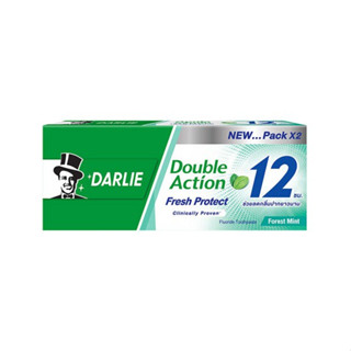 (แพ็ค 2) DARLIE DOUBLE ACTION FRESH PROTECT TOOTHPASTE  ดาร์ลี่ ดับเบิ้ล แอ็คชั่น เฟรชโพรเทค ยาสีฟัน สูตรฟอร์เรส มินต์