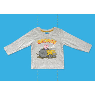 ✅ [12-18M] George Pig Long Sleeve Shirt เสื้อยืดแขนยาว จอร์จ พิก