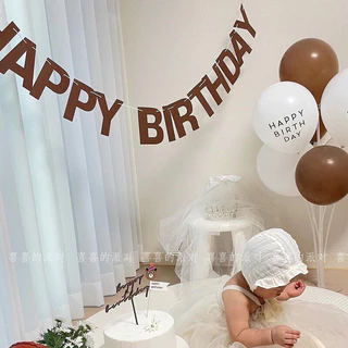 [พร้อมส่ง] ป้ายแขวนHBD ป้ายวันเกิด ป้ายHappy Birthday สไตล์มินิมอล ธงวันเกิด ตกแต่งปาร์ตี้วันเกิด ฉลองวันเกิด