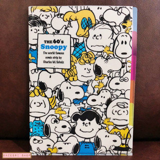 แฟ้ม A4 แยกใส่เอกสารได้ 5 ช่อง ลาย Snoopy ลายพร้อยสีฟ้า