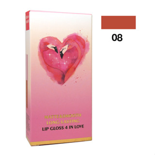 L735-8 : NEE CARA LIP GLOSS 4 IN LOVE N216 NEW COLLECTION FLAMINGO No.08 W.65 รหัส L735-8