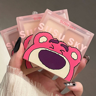 Susu SKY การ์ตูน lotso พาเลทอายแชโดว์ 4 สี สีเอิร์ธโทน เนื้อแมตต์ โทน เกลี่ยง่าย กันน้ำ