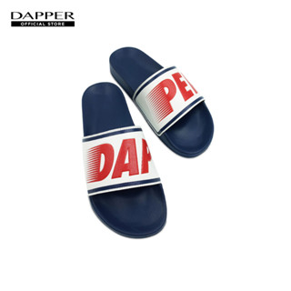 DAPPER รองเท้าแตะแบบสวม Retro Football Club Pool Slide Sandals สีขาว (HSKW1/1650SL)