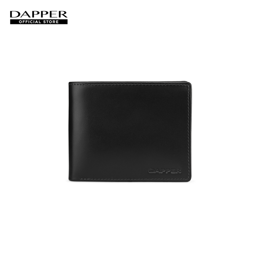 DAPPER กระเป๋าสตางค์ Monochrome Leather Billfold Wallet สีดำ (BWM/BK/1110PN)
