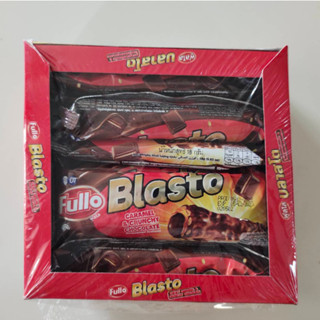 Fullo Blasto เวเฟอร์ สติ๊ก ช็อกโกแลต คาราเมล 18 กรัม  ฟูลโล่ บลาสโต wafer Stick Caramel Cruchy Chocolate