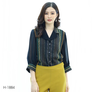 MIKIKO Shirt MI-H1884 ชิฟฟอนอังโกร่า แขนยาว IGPU22-10