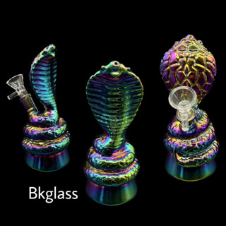 ☘️ bkglass88 ☘️ บ้อแก้วลายงู สีรุ้ง เล่นแสง ใช้งานสะดวก