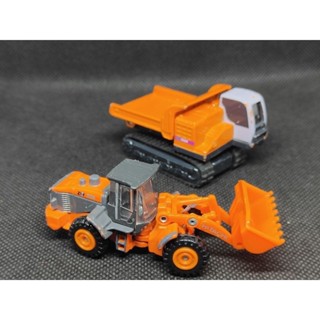 Tomica Hitachi Wheel Loader ZW220 &amp;  Rubber Crawler Carrier EG110R