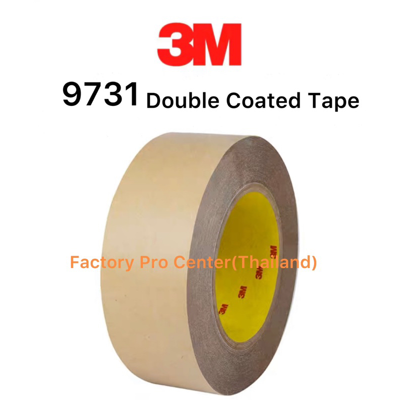 3M 9731 Double Coated Tape เทปกาวสองหน้าแบบบาง มีลักษณะสีใส เทปติดซิลิโคน