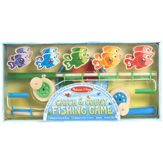 [เบ็ด2+ปลาแม่เหล็ก10ตัว] รุ่น 5149 เกมตกปลาและนับ Melissa &amp; Doug Catch and Count Fishing Game รีวิวดีใน Amazon USA สินค้าขายดี! มาลิซ่า 3 - 6 ขวบ