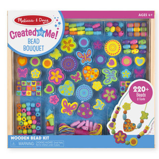 [220ชิ้น+เชือก8สี] รุ่น 4169 ชุดร้อยลูกปัด DIY รุ่นดีลักซ์ Melissa &amp; Doug Bouquet Deluxe Bead Set รีวิวดีใน Amazon USA ครบชุดพร้อมให้ลงมือประดิษฐ์ตกแต่ง ของเล่น