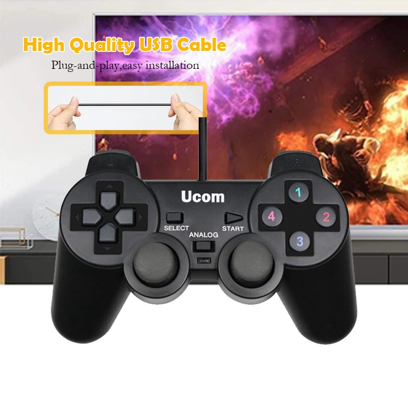 จอยเกมส์ จอยเกมส์ PC จอยสติ๊ก จอย Joy Stick จอย USB For PC แบบสาย USB รองรับPC/WINXR/WIN7/WIN8/WIN10/WIN11