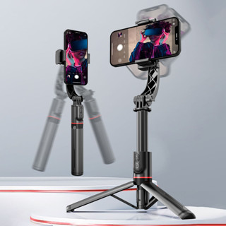 ไม้เซลฟี่กันสั่น L19 Stabilizer Gimbal Tripod Stand มีขาตั้งในตัว แข็งแรง ทนทาน พร้อมรีโมทบลูทูธ