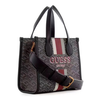 GUESS กระเป๋า รุ่น SC866576 SILVANA MINI TOTE สีดำ กระเป๋าผู้หญิง กระเป๋าสะพาย