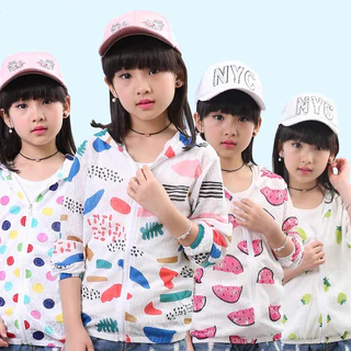 เสื้อกันแดดเด็ก สื้อร่มกันแดดผ้าบาง มีทั่งเด็กเล็กและผู้ใหญ่ กันแดด เสื้อกันแดด