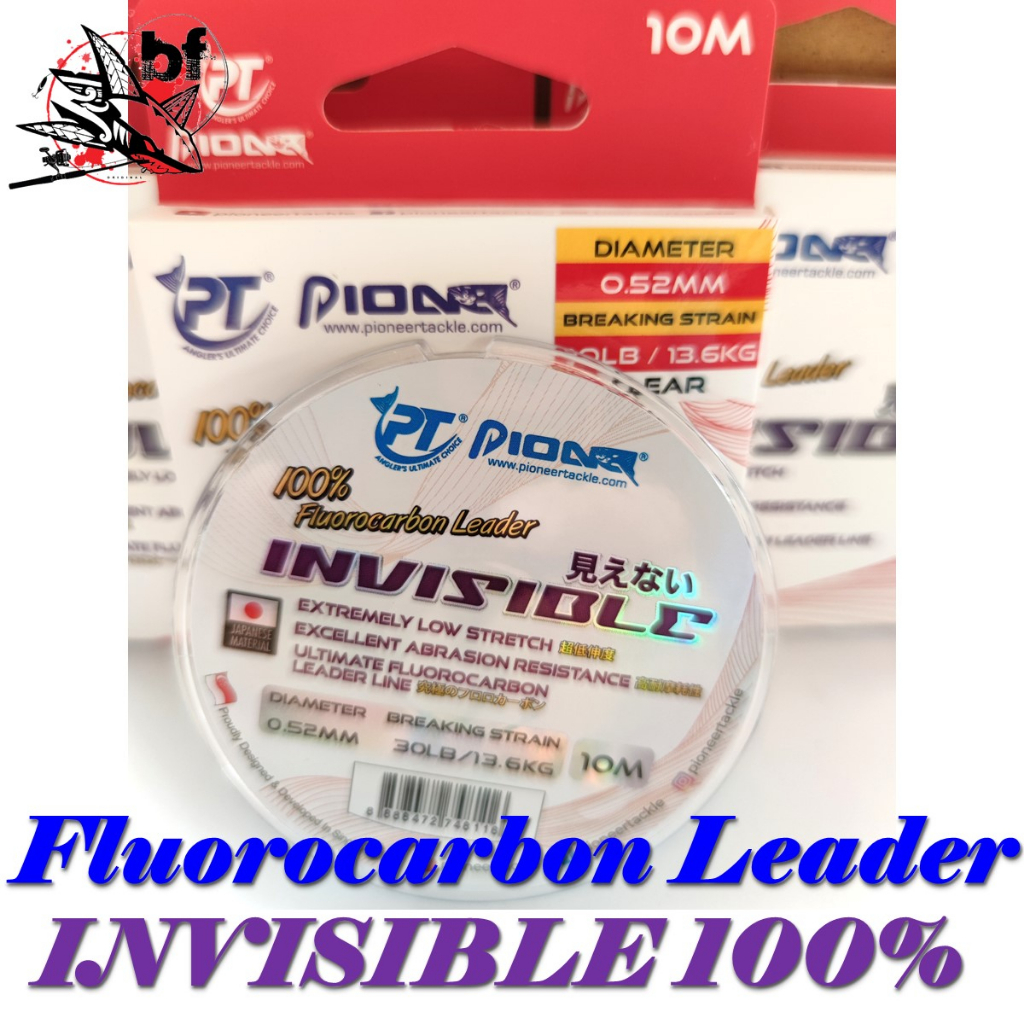 สาย Fluorocarbon Leader INVISIBLE  ยาว10M 100% สายฟลูโรคาร์บอนแท้จากญี่ปุ่น แบบ 10M สีใส By PIONEER - รูปที่ 6