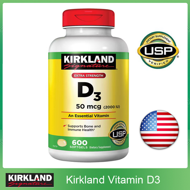 (Exp.02/2027)Kirkland Signature Extra Strength D3 50 mcg 600 Softgels