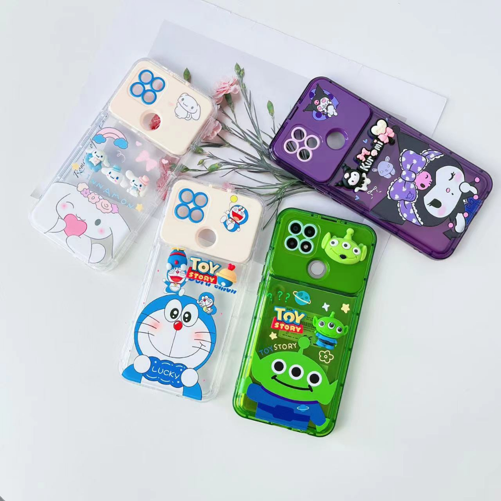 เคสนิ่ม สกรีนลายการตูน มีกระจก ขาตั้งได้ค่ะReno6 5G Reno5 5G Reno7Z 8Z A96 A15 A15S A53 4G A31 A3S A5S A92020 A52020