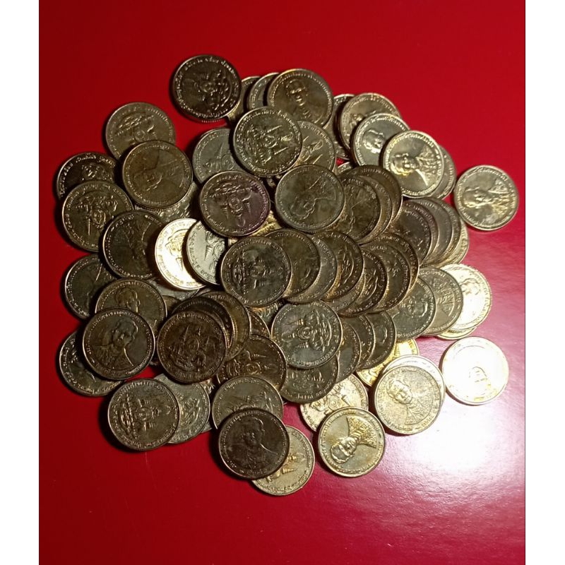 เหรียญ25สตางค์ปี2539กาญจนาภิเษก(ผ่านใช้10เหรียญ)