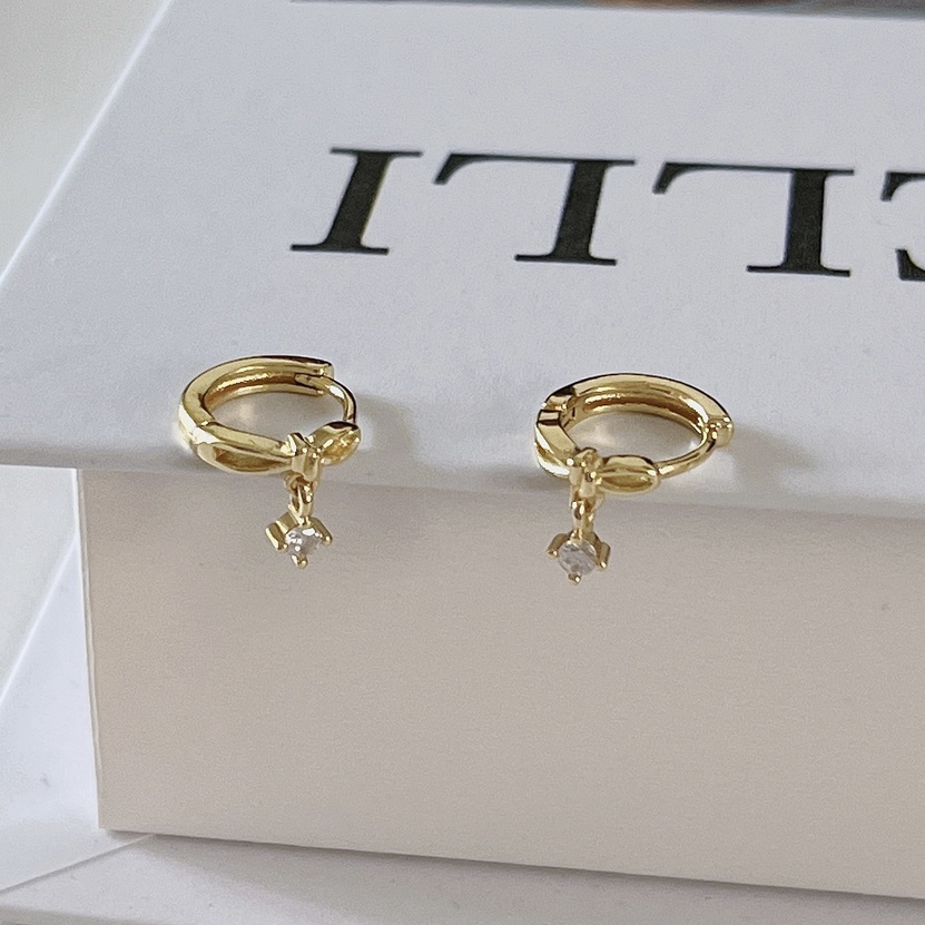 186-littlegirl gifts- Bow knot hoop earring s925