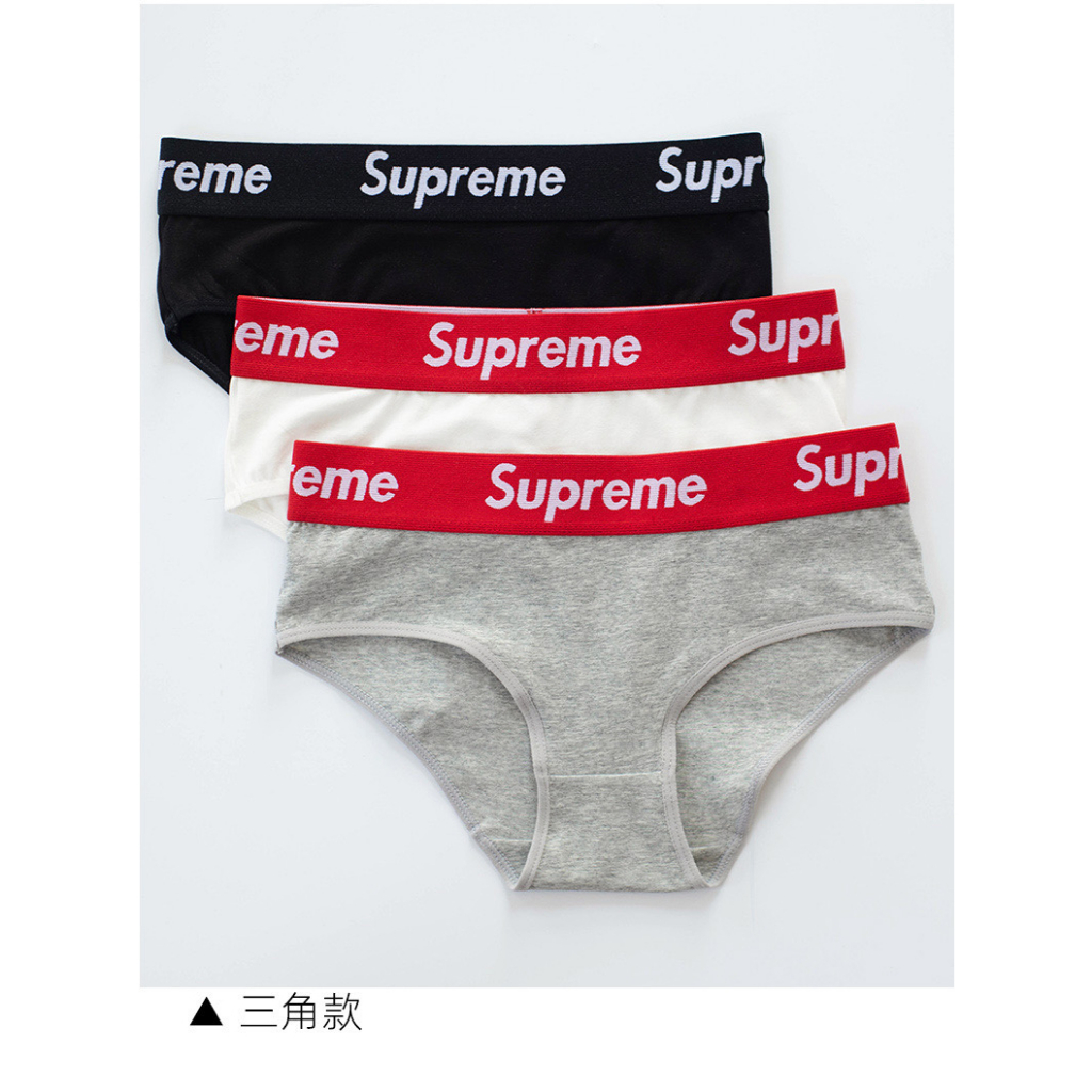 ใหม่ ฆSupreme กางเกงในผู้หญิงทรงBRIEFผ้าฝ้ายสินค้าพร้อมส่ง