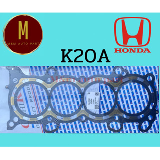 ประเก็นฝาสูบ HONDA K20A(เหล็ก)CIVIC CR-V STREAM ACCORD INTEGRA TYPE-R RSX VTEC DOHC 2000CC 16V PNA CV ยี่ห้อ oshikawa