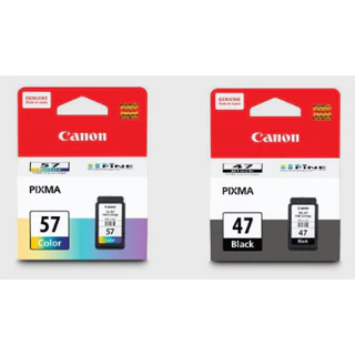 ตลับหมึกอิงค์เจ็ท Canon Ink PG-47 (สีดำ) / CL-57 (สี) ของแท้ 100% ใช้กับ Canon PIXMA E400 / E410 / E4270/ E3370 / E4570