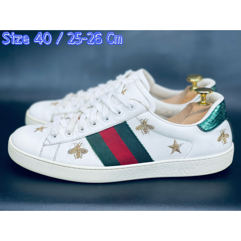 GUCCI Ace Embroidered 'Bees and Stars' Sneakers