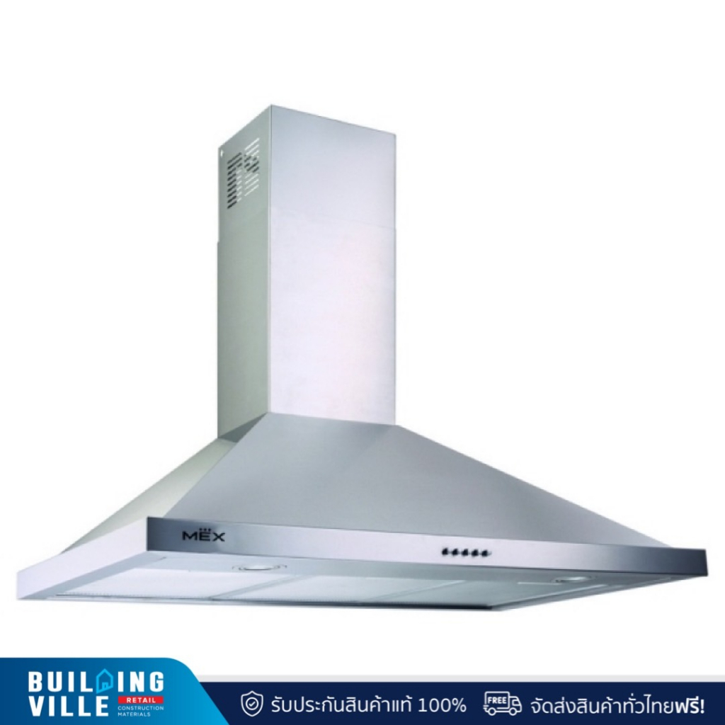 MEX เครื่องดูดควันแบบกระโจม รุ่น K631X90 ขนาด 90 ซม. สเตนเลส สตีล