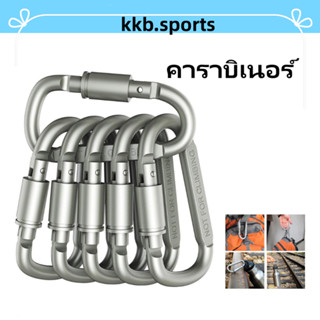 Carabiner Clip คาราบิเนอร์ สแตนเลส 304 ขนาด 8 มม.พวงกุญแจ พว…